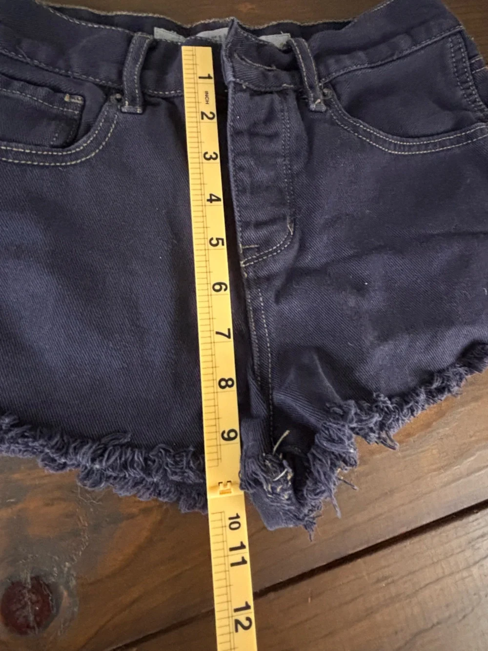Brandy Melville Black Button Fly Jean Shorts SZ 26